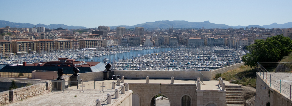 Marseille, Vieux port, vue depuis le fort Saint Nicolas